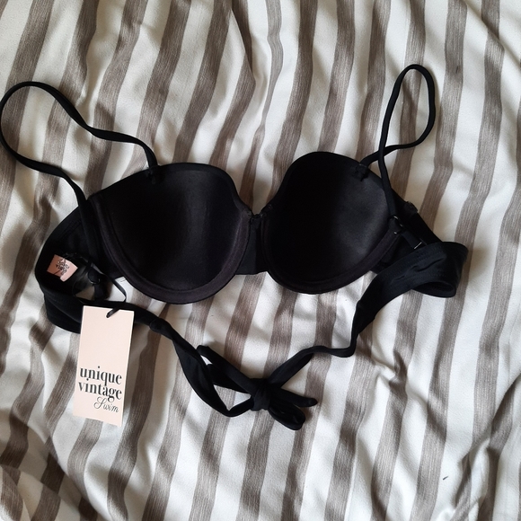 Unique Vintage Bandeau Swim/Bikini Top - Picture 5 of 7